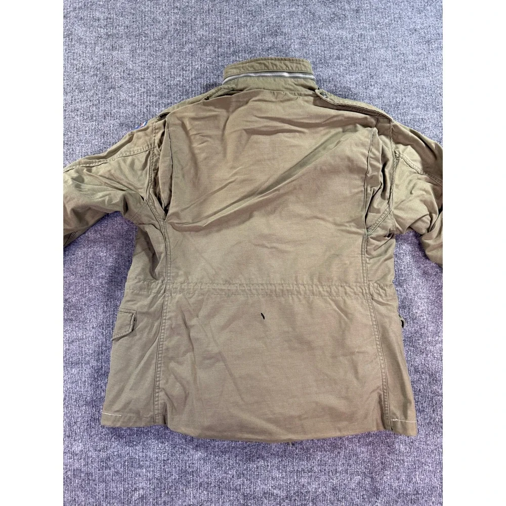 Vintage Military‎ M-65 Field Jacket Mens Medium Olive Drab Patch Holland Coat